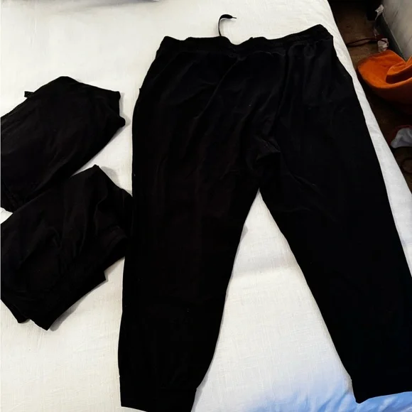 3 Pairs Athletic Works Black Jogger Pants - Picture 3 of 3
